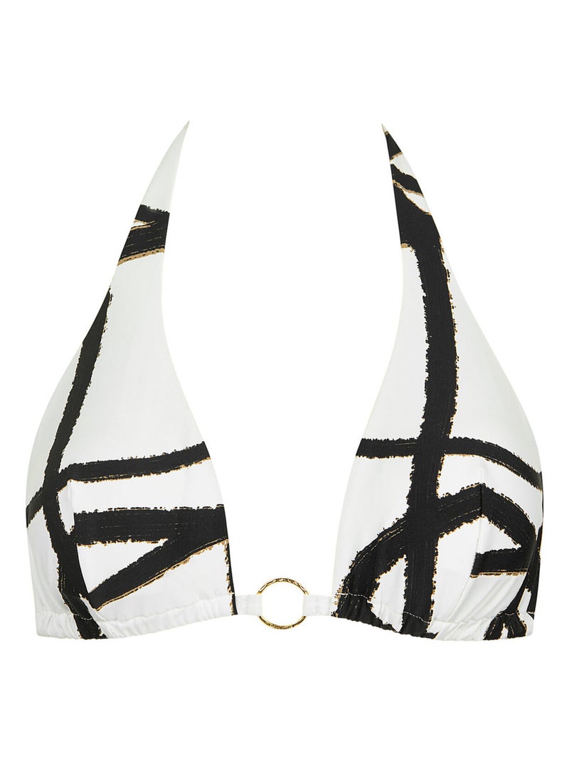 Haut maillot de bain triangle préformé sans armatures HONOLULU Blanc - Kiabi