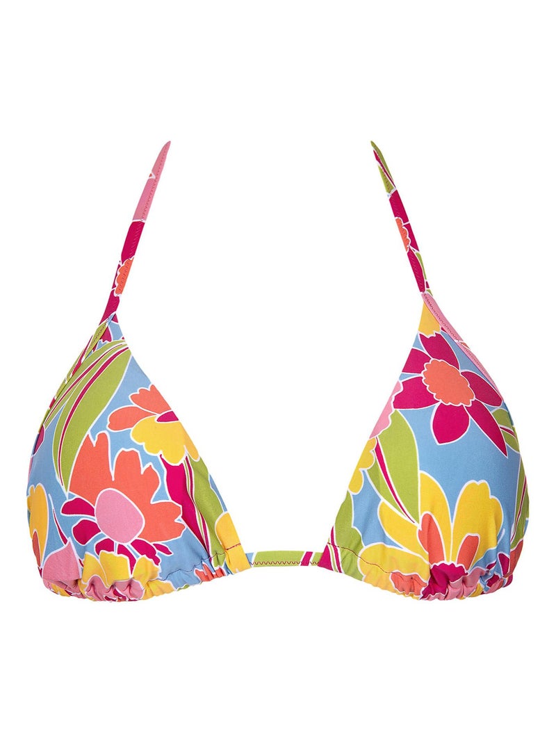Haut maillot de bain triangle préformé sans armatures Miami Orange - Kiabi