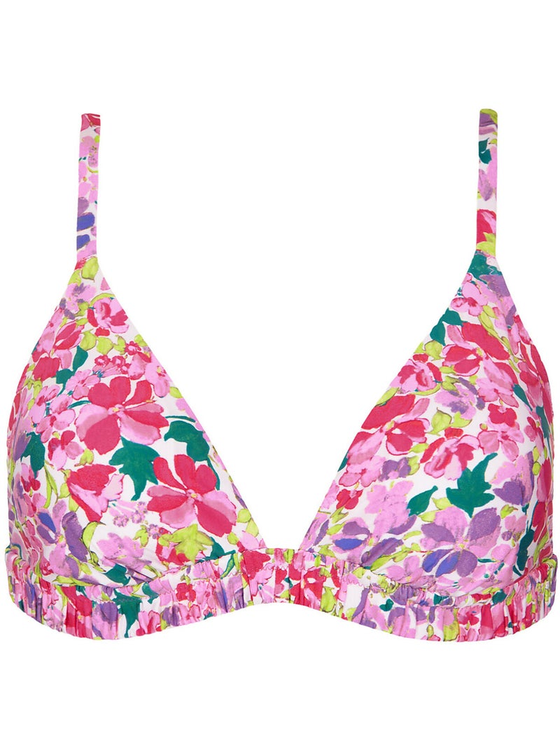 Haut maillot de bain triangle préformé sans armatures Napoli Rose - Kiabi