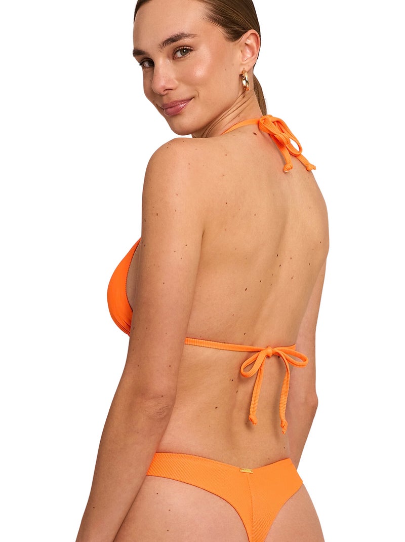 Haut maillot de bain triangle préformé SOLSTICE Orange - Kiabi