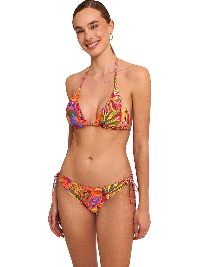 Haut maillot de bain triangle préformé SUNSET Orange - Kiabi