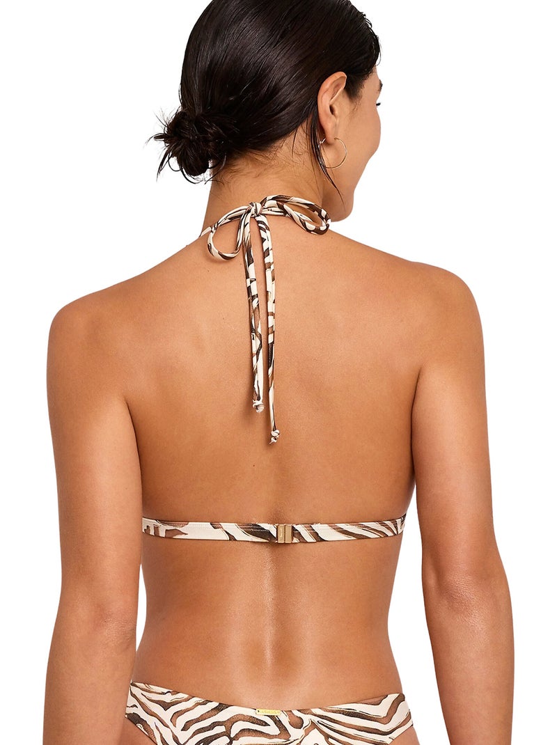 Haut maillot de bain triangle push-up UTOPIA Ecru - Kiabi