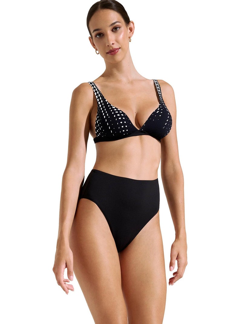Haut maillot de bain triangle sans armatures Quito Noir - Kiabi