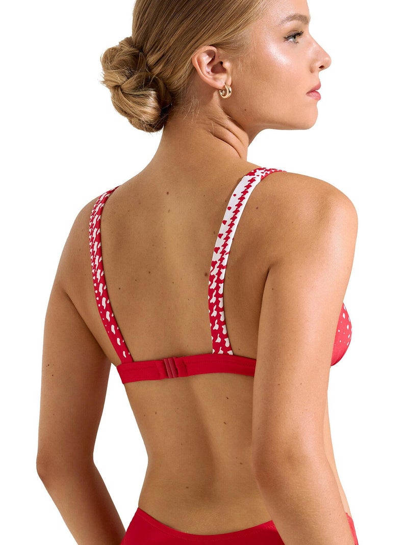 Haut maillot de bain triangle sans armatures Quito Rouge - Kiabi