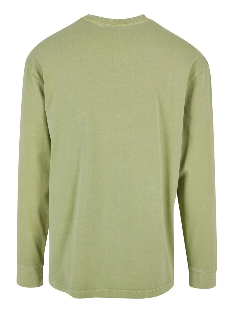 Haut manches longues motif/style délavé à l'acide - urban classics Vert - Kiabi