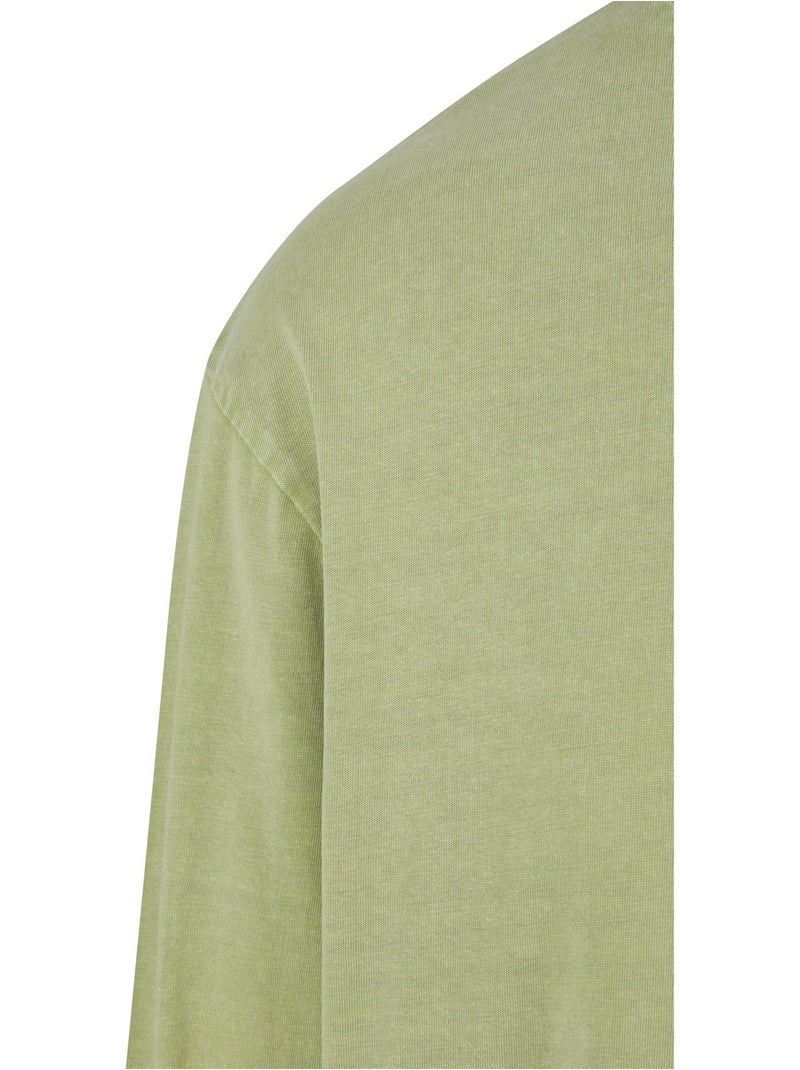 Haut manches longues motif/style délavé à l'acide - urban classics Vert - Kiabi