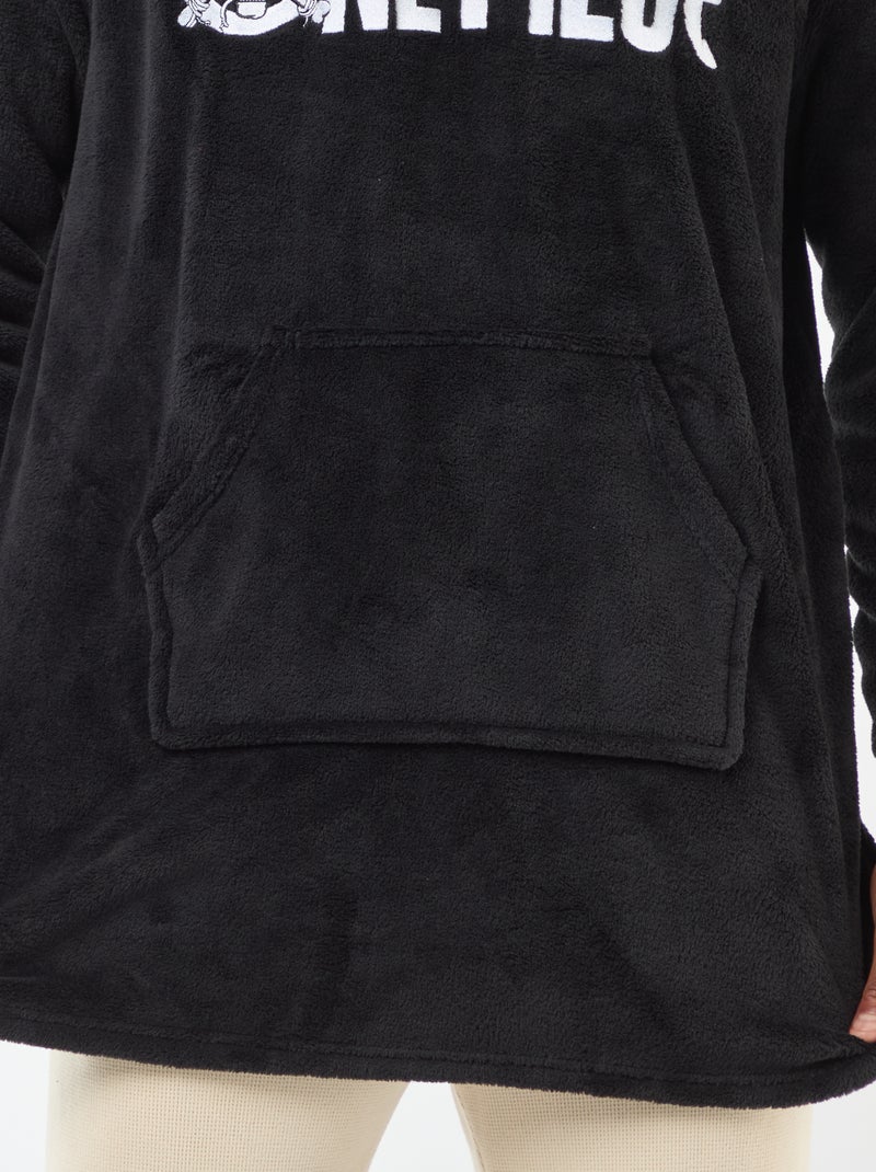 Haut nuit 'One piece' à capuche Noir - Kiabi