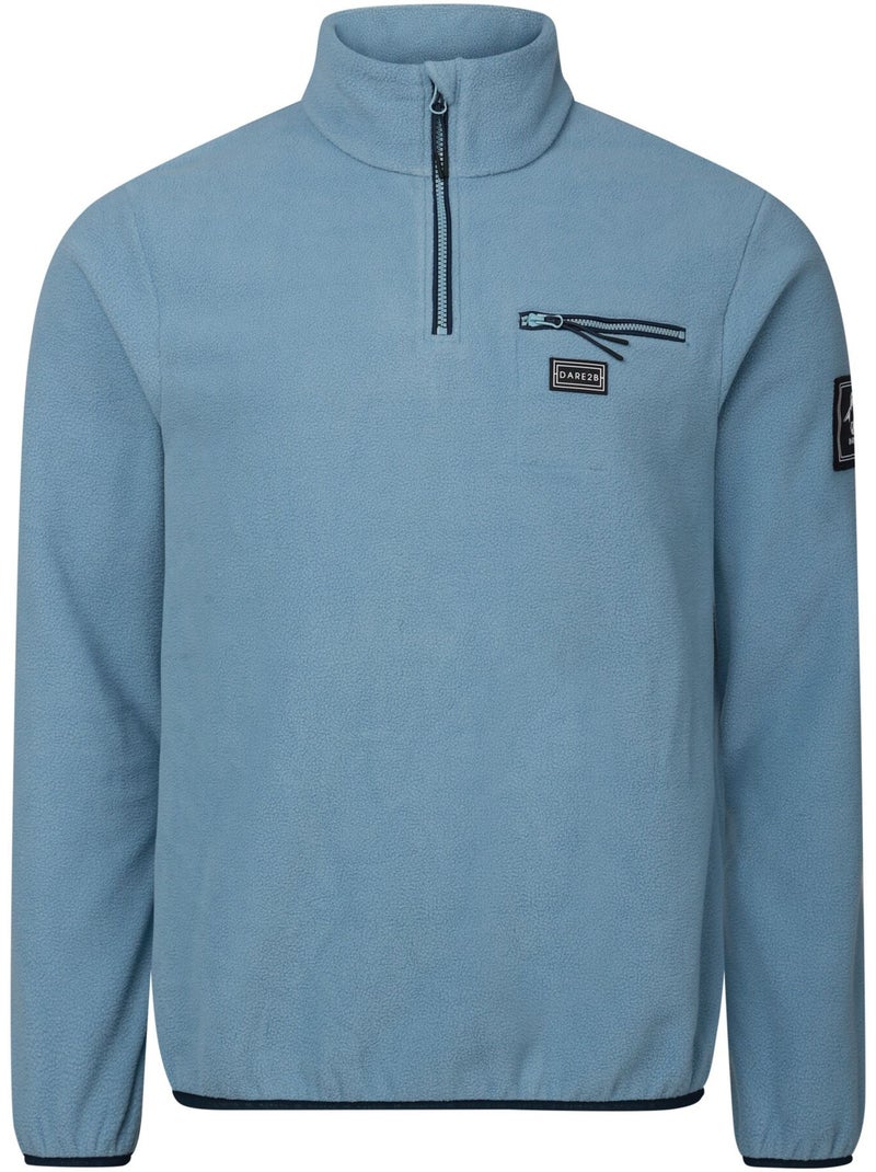 Haut polaire à col montant motif/style montagne et uni affinity - dare 2b Bleu turquoise - Kiabi