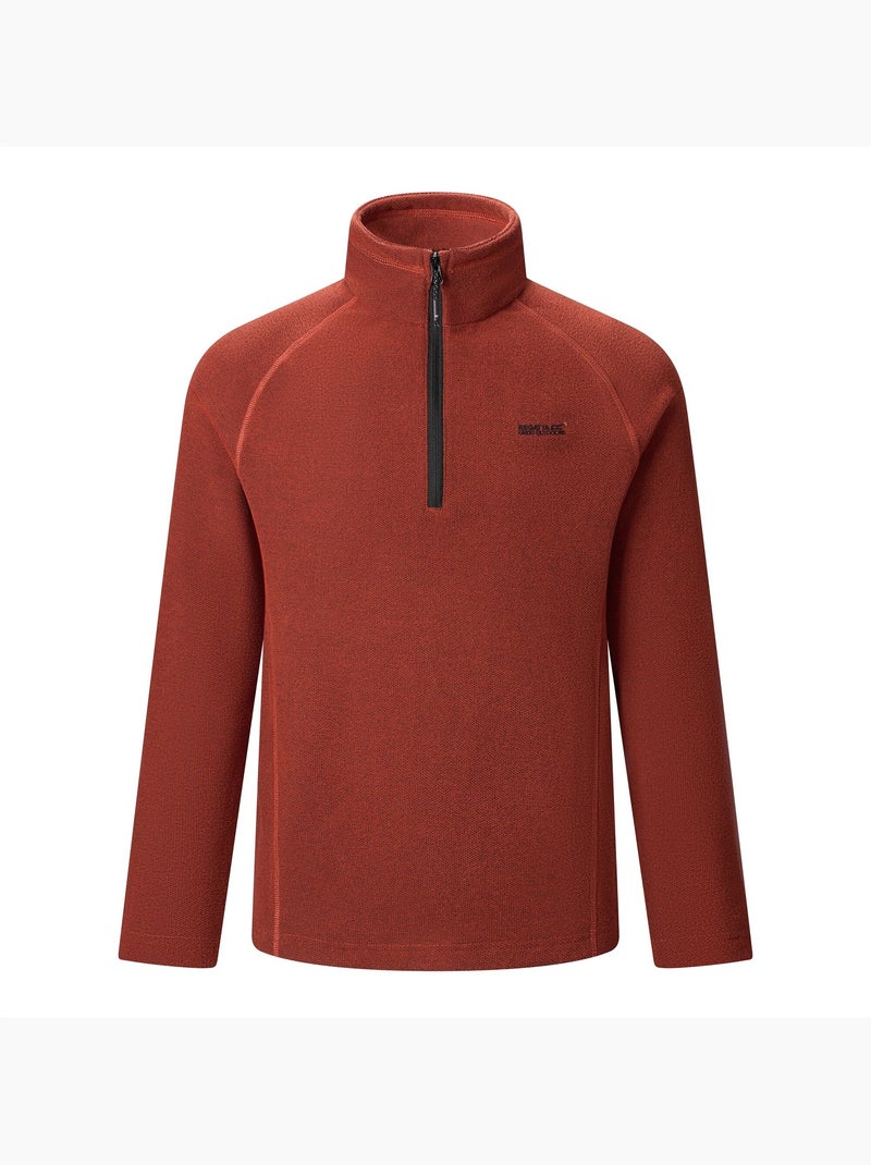 Haut polaire à col montant zippé motif/style alvéolé kenger - regatta Orange/Rouge - Kiabi