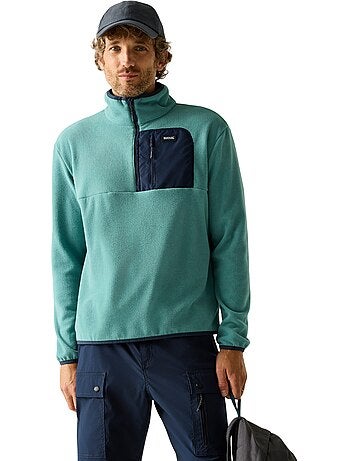 Haut polaire à col montant zippé motif/style panneau contrasté frankie - regatta
