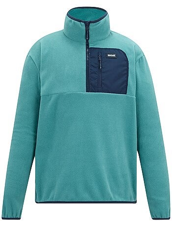 Haut polaire à col montant zippé motif/style panneau contrasté frankie - regatta