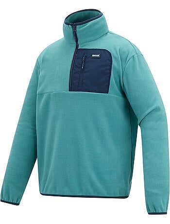 Haut polaire à col montant zippé motif/style panneau contrasté frankie - regatta