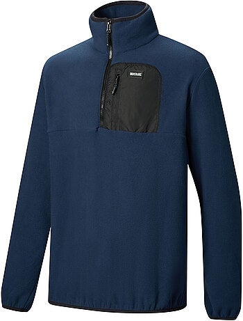 Haut polaire à col montant zippé motif/style panneau contrasté frankie - regatta