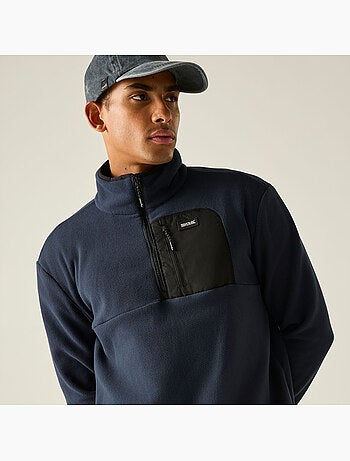 Haut polaire à col montant zippé motif/style panneau contrasté frankie - regatta