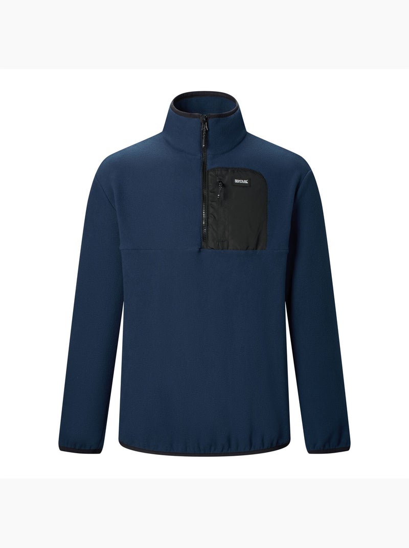 Haut polaire à col montant zippé motif/style panneau contrasté frankie - regatta Bleu marine - Kiabi