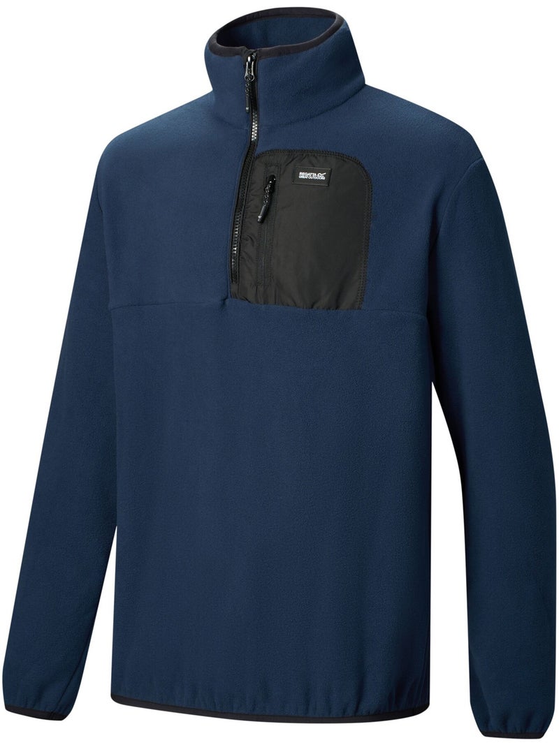 Haut polaire à col montant zippé motif/style panneau contrasté frankie - regatta Bleu marine - Kiabi
