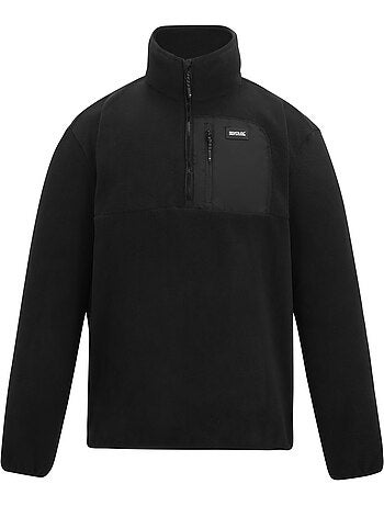 Haut polaire à col montant zippé motif/style panneau contrasté frankie - regatta