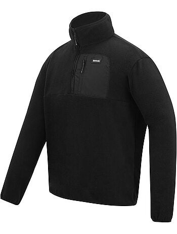 Haut polaire à col montant zippé motif/style panneau contrasté frankie - regatta