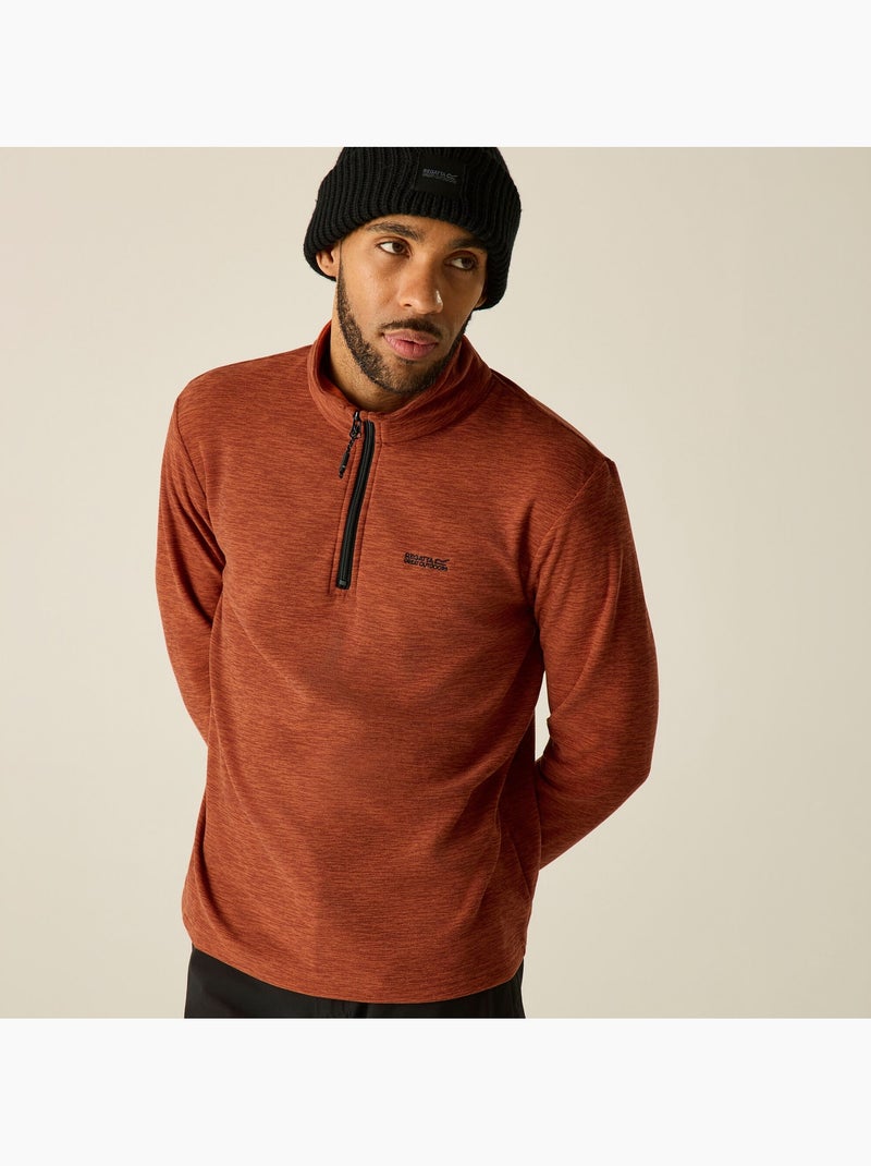 Haut polaire à col montant zippé thompson - regatta Orange corail - Kiabi