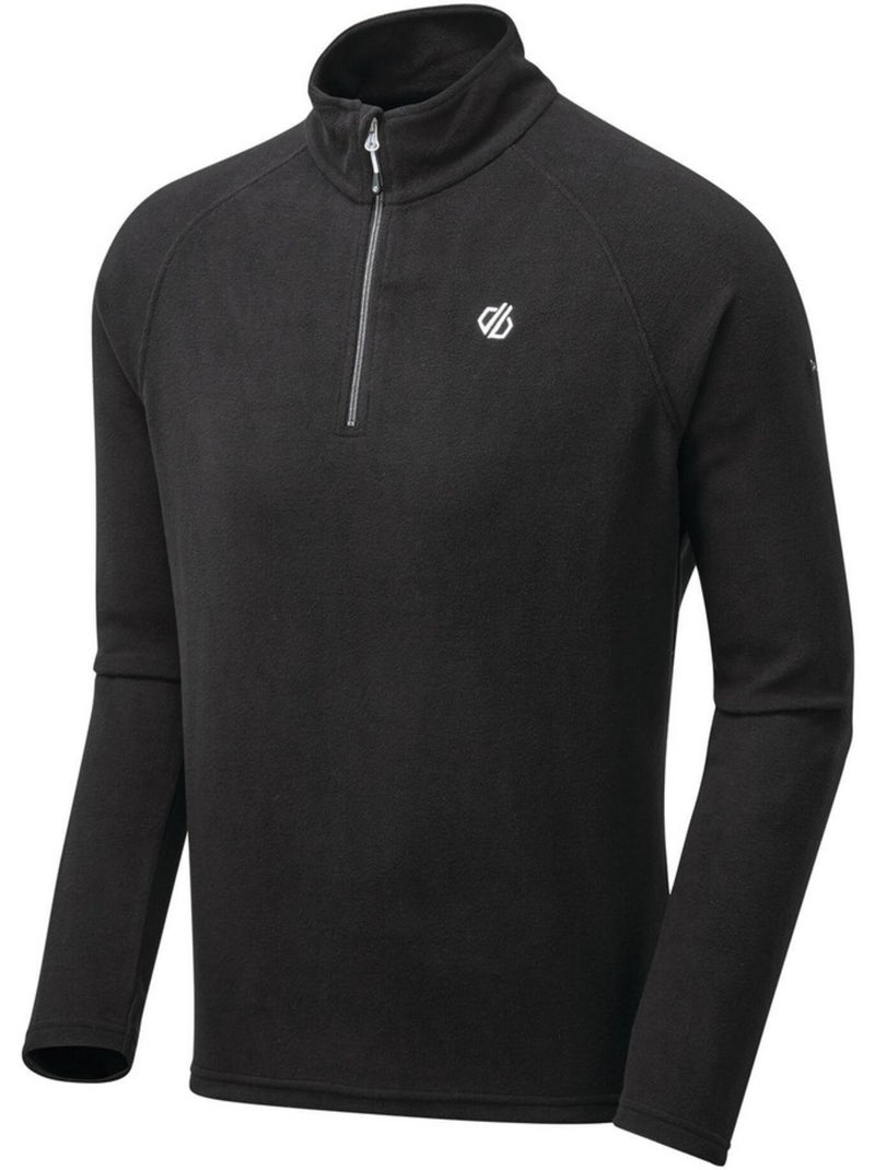 Haut polaire uni à col montant zippé freethink - dare 2b Noir - Kiabi