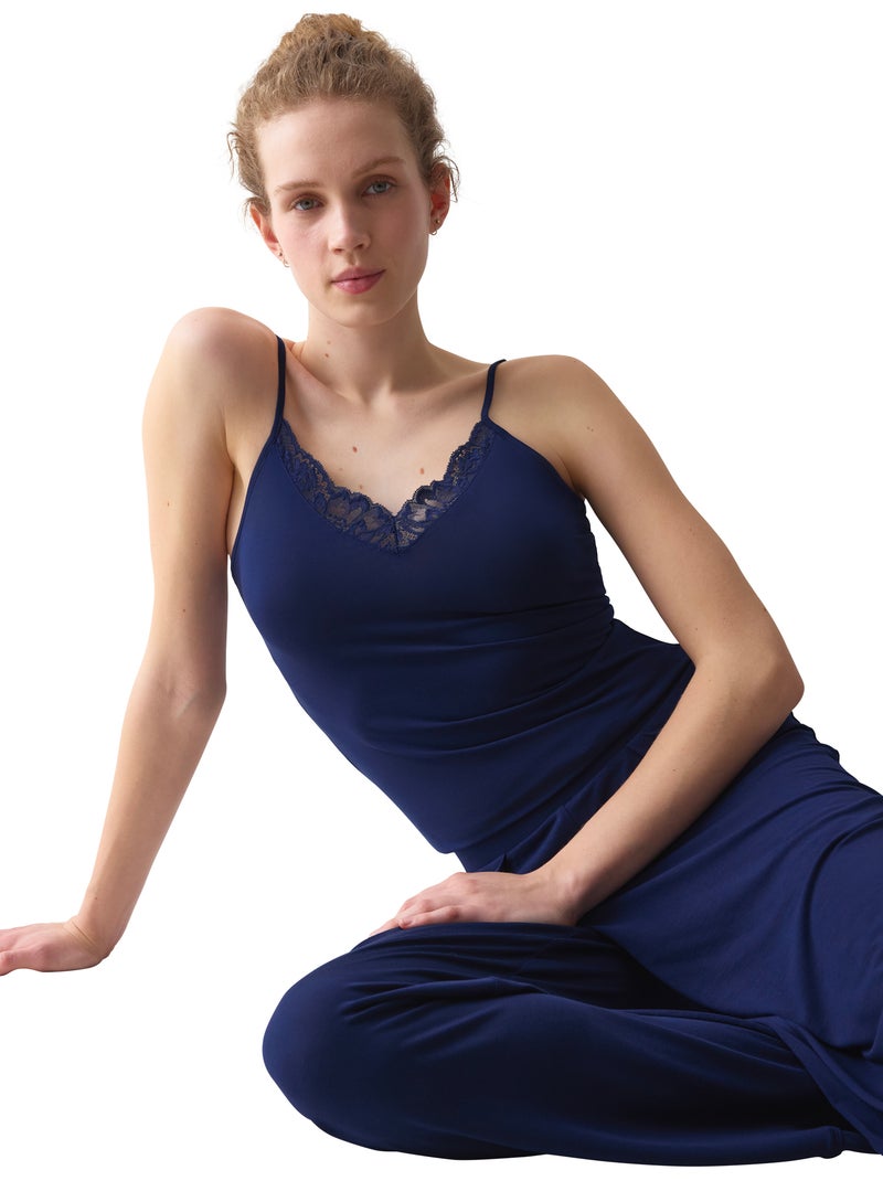 Haut pyjama caraco amourette Bleu - Kiabi