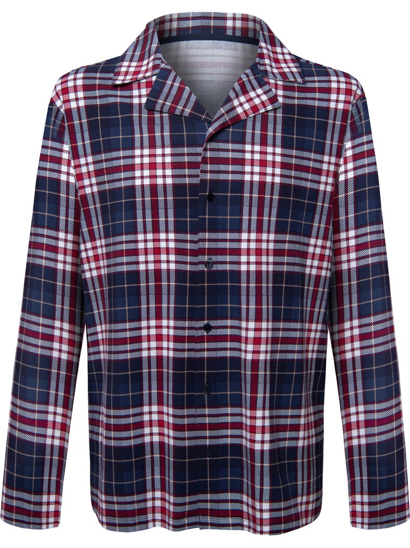 Haut pyjama chemise manches longues cosy nights Multicolore - Kiabi