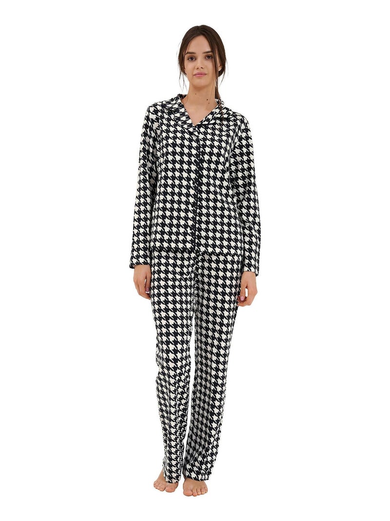 Haut pyjama chemise manches longues Mia Multicolore - Kiabi