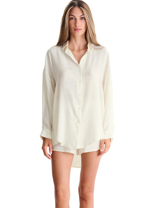Haut pyjama chemise manches longues MIRACLE MARIAGE - Kiabi