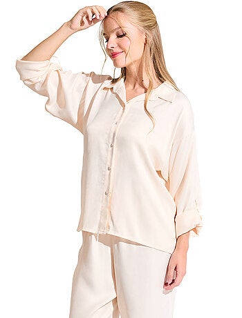 Haut pyjama chemise manches longues PARIS