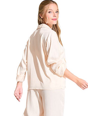Haut pyjama chemise manches longues PARIS