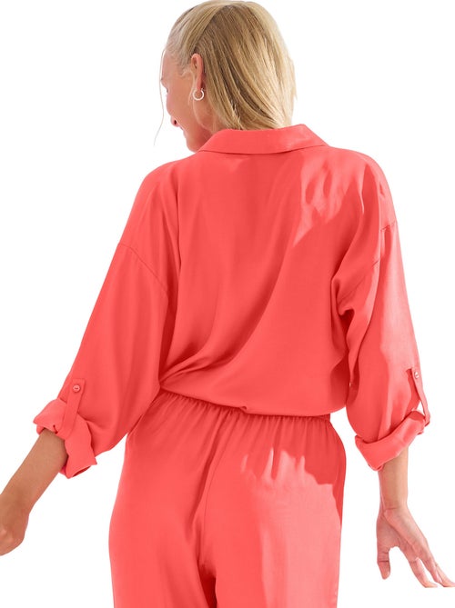 Haut pyjama chemise manches longues PARIS - Kiabi