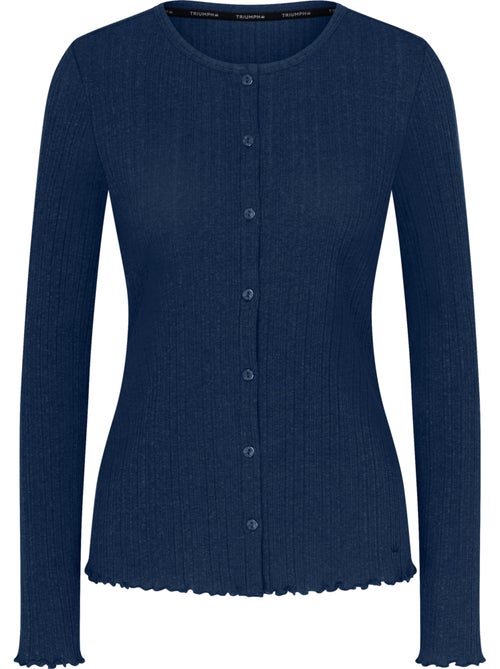 Haut pyjama ouvert manches longues versatile rib - Kiabi Haut pyjama ouvert manches longues versatile rib - Kiabi