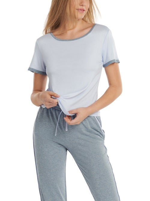Haut pyjama t-shirt manches courtes Laura - Kiabi