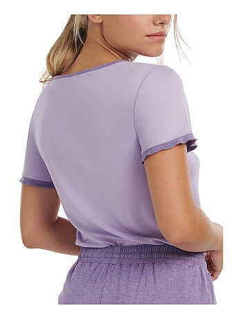 Haut pyjama t-shirt manches courtes Laura