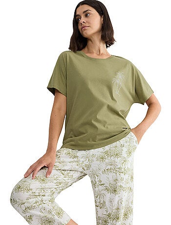 Haut pyjama t-shirt manches courtes MIX AND MATCH