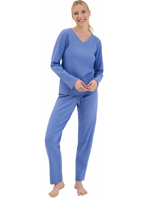 Haut pyjama top col V manches longues Lucky - Kiabi Haut pyjama top col V manches longues Lucky - Kiabi
