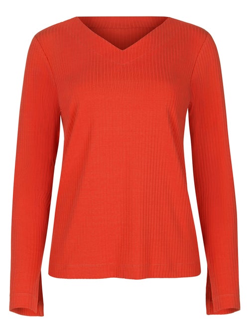 Haut pyjama top col V manches longues Lucky - Kiabi Haut pyjama top col V manches longues Lucky - Kiabi