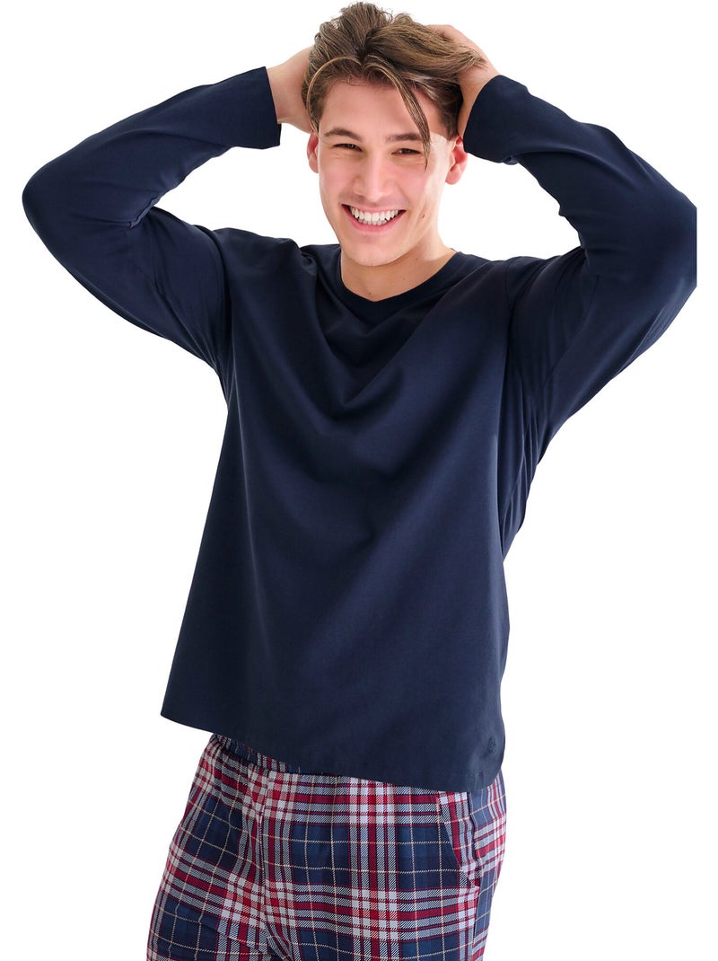 Haut pyjama top manches longues cosy nights Bleu - Kiabi