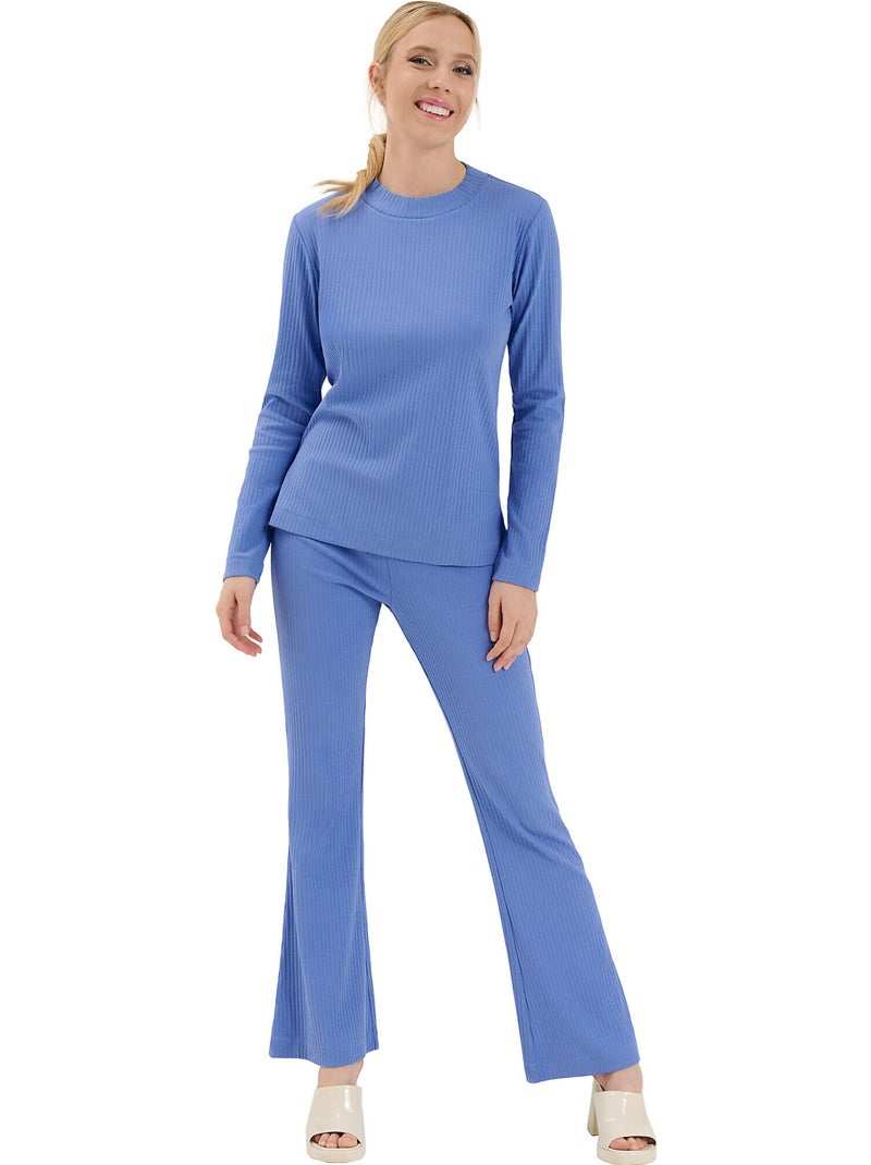 Haut pyjama top manches longues Lucky Bleu - Kiabi