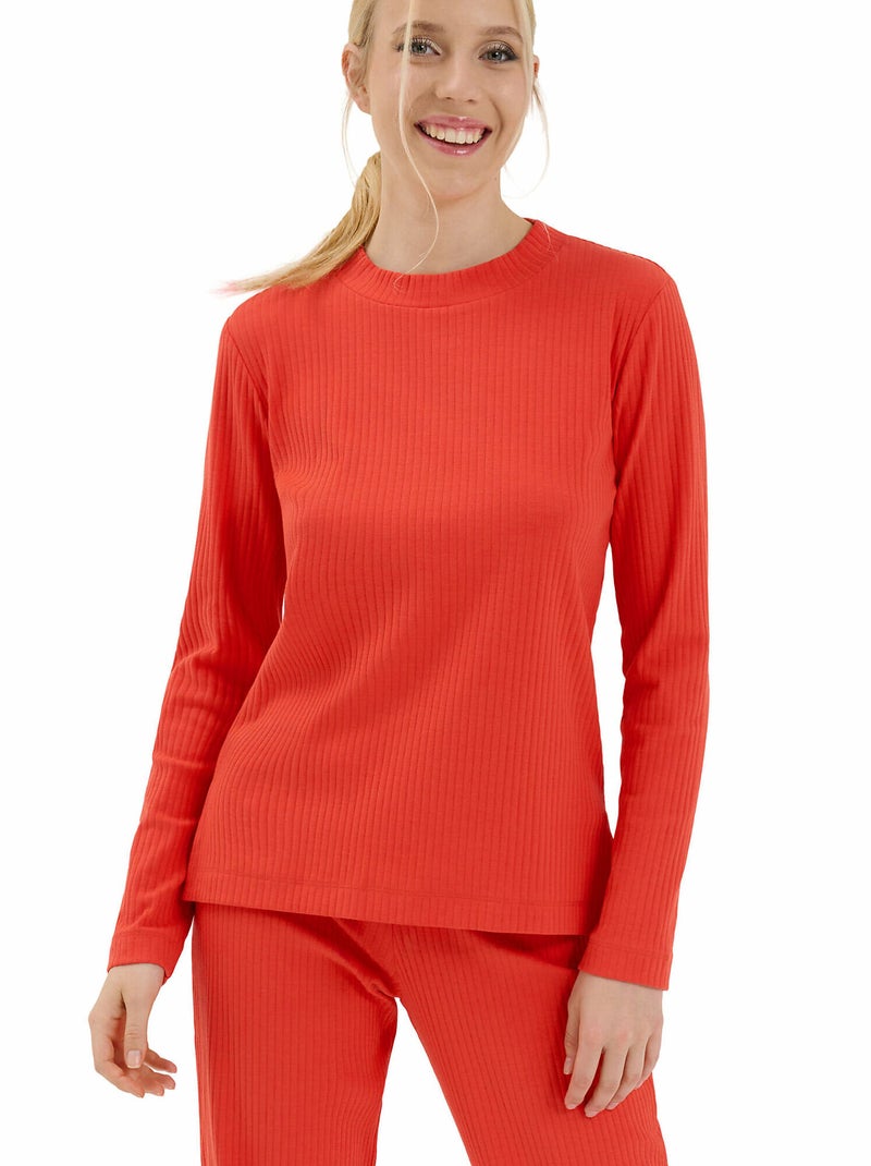 Haut pyjama top manches longues Lucky Orange - Kiabi