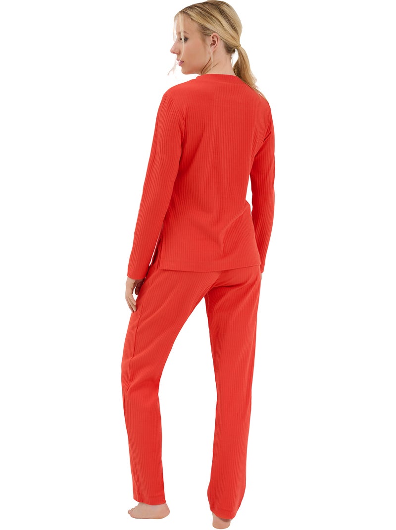 Haut pyjama top manches longues Lucky Orange - Kiabi