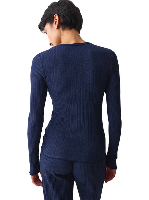 Haut pyjama top manches longues versatile rib - Kiabi Haut pyjama top manches longues versatile rib - Kiabi