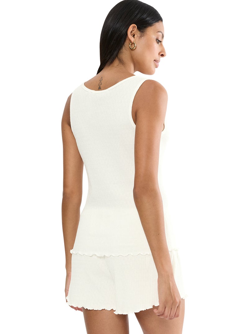 Haut pyjama top sans manches MIX MATCH Blanc - Kiabi