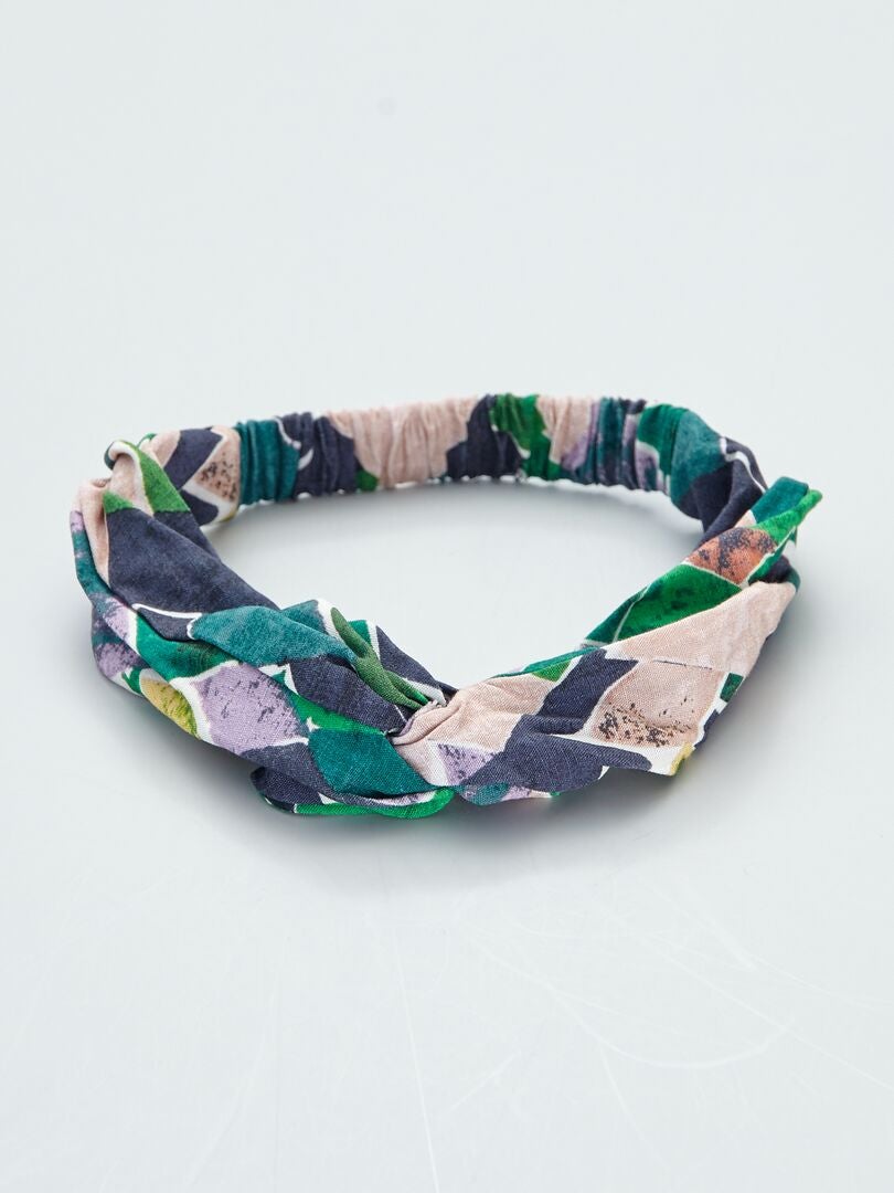 Headband à imprimé Vert - Kiabi