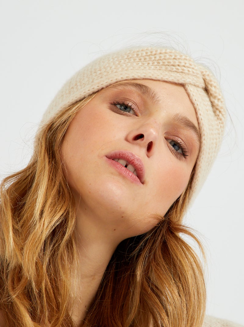 Headband chaud croisé Beige - Kiabi
