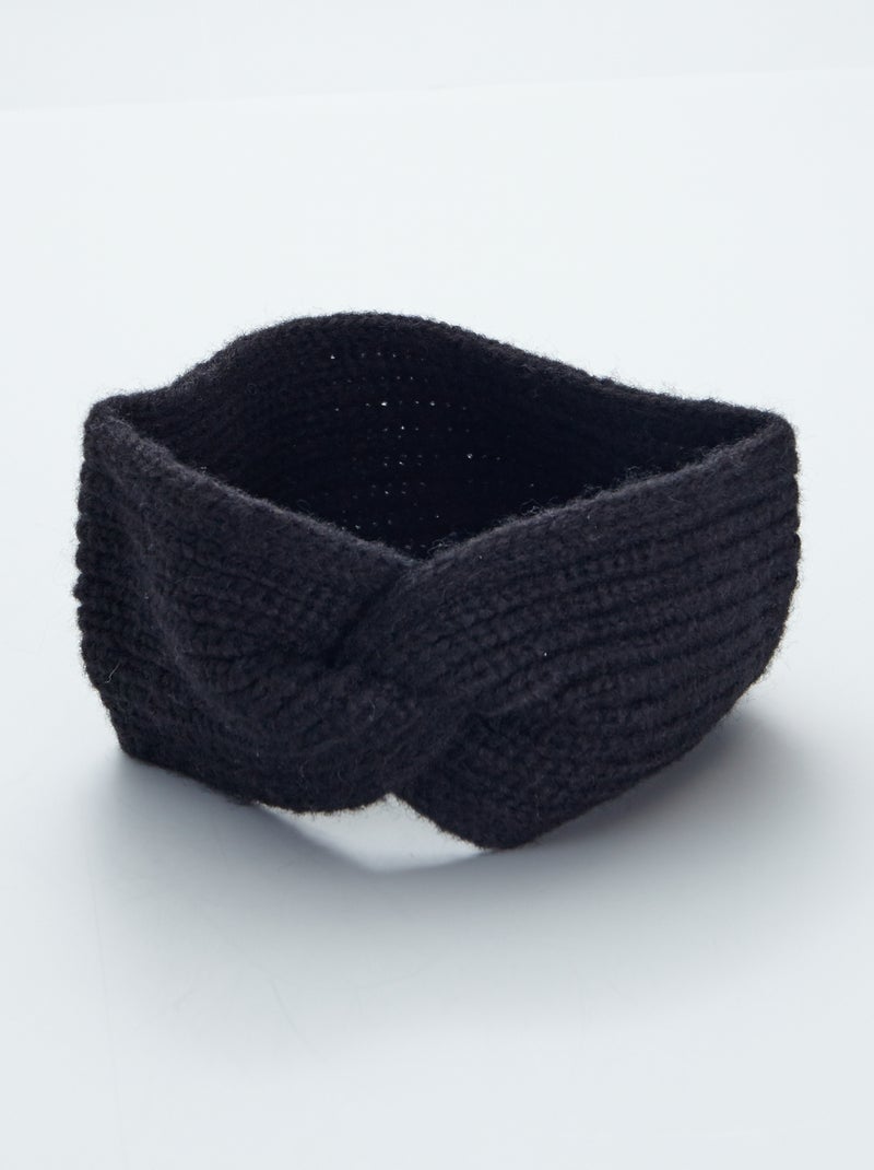 Headband chaud croisé NOIR - Kiabi