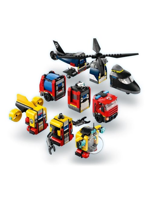 Hélicoptère camion de pompiers et sous-marin - Kiabi