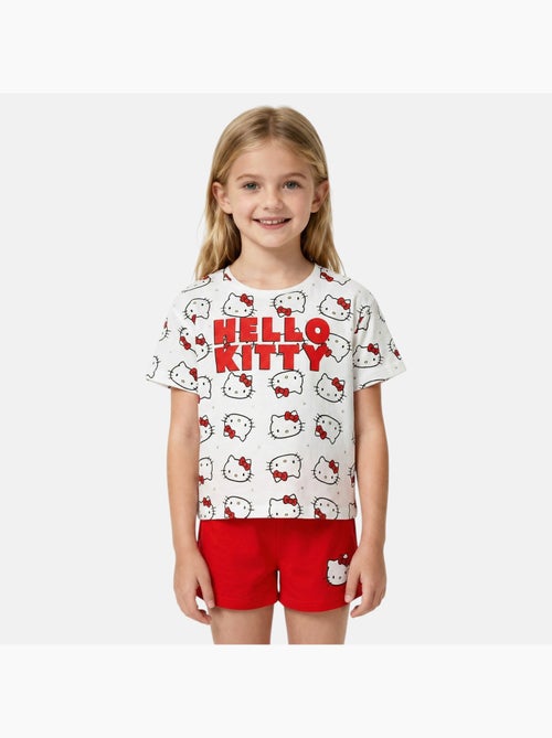 Hello Kitty - Ensemble tee shirt et short enfant fille - Kiabi
