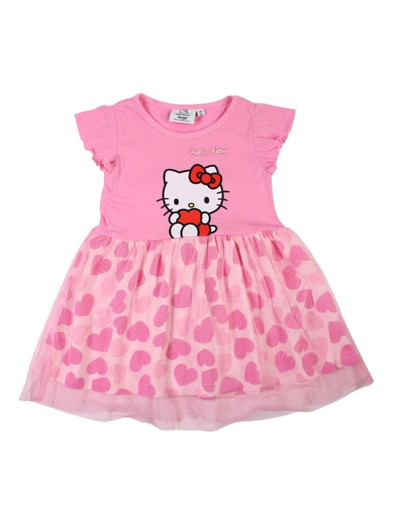 Hello Kitty - Robe imprimé Hello Kitty en coton Rose - Kiabi