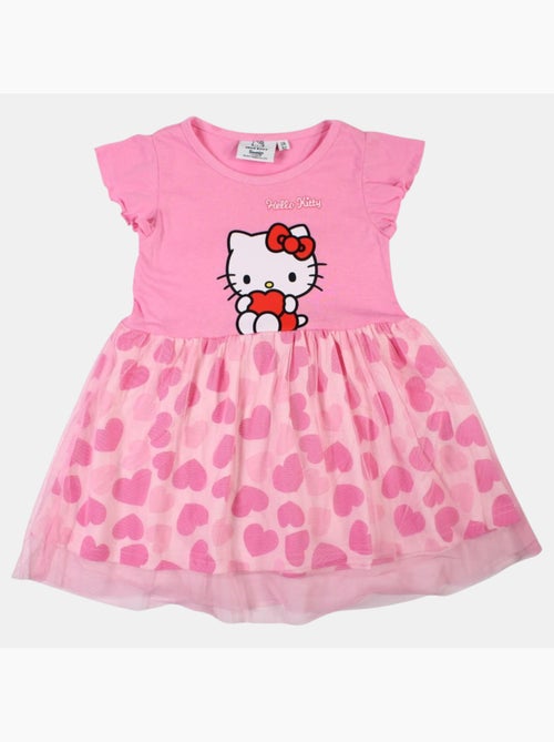 Hello kitty - robe imprimée avec jupe en tulle, coupe décontractée, col rond et manches courtes - Kiabi Hello kitty - robe imprimée avec jupe en tulle, coupe décontractée, col rond et manches courtes - Kiabi